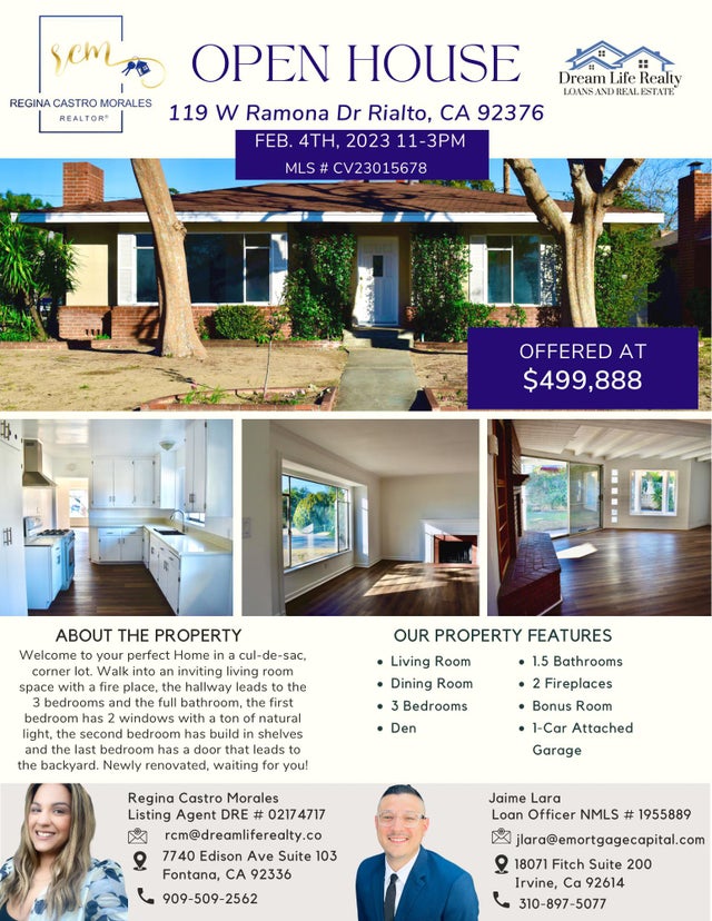Open House this Saturday in Rialto, Ca